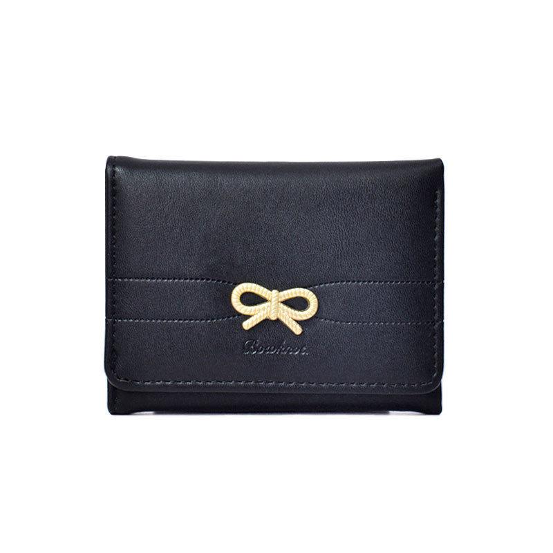 Pu Wallet For Women Short Card Holder With Multiple Card Slots For Daily Use