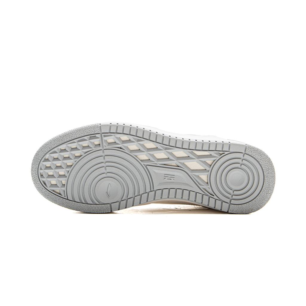 Li Ning Tianji HI Slip Resistant Cushioning Abrasion Resistant Mid top Skateboard Shoes Women's White Gray AGCV340-3