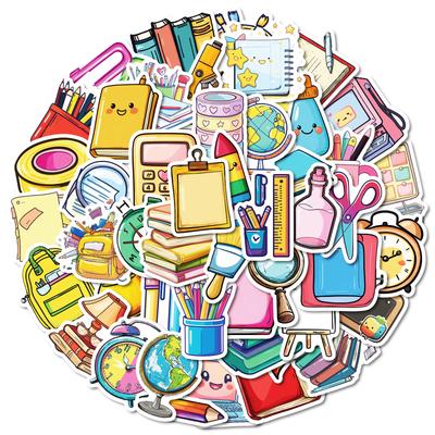 50 High-Value Non-Repeating Hand-Painted Stationery Graffiti Waterproof Sticker Decorative File Bag Stationery Box Sticker