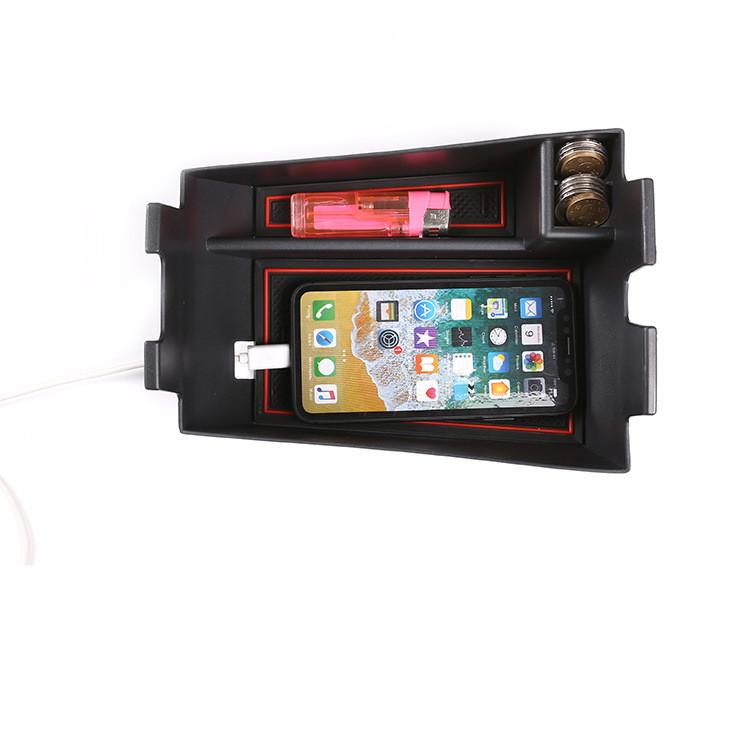 Schwarzes Auto-Mittelarmlehnen-Aufbewahrungsbox passend für BMW X5 G05 X6 G06 X7 G07 -2022 Autoinnenraum