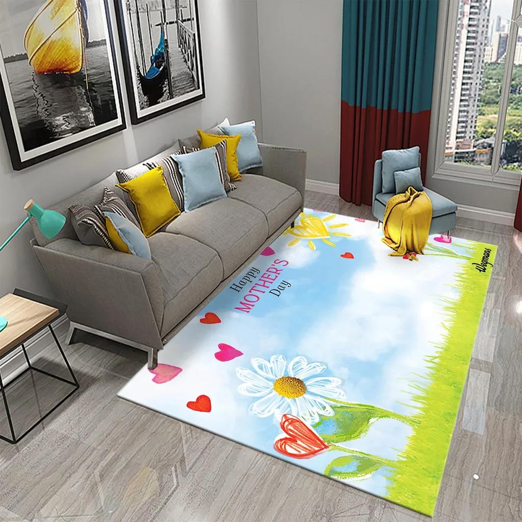 Mother's Day Carpet for Kitchen Bathroom Entrance Non-slip Carpet Living Room Bedroom Decor Rug Mother's Day Gift Festival Gifts