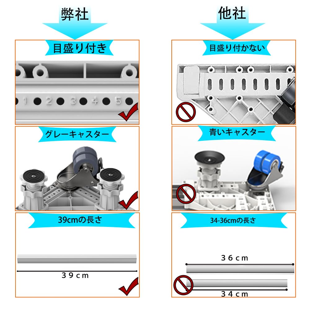 DEWEL Washing Machine No Screws Refrigerator Stand with Adjustable Washing Machine Pan Weight Telescopic Drain Pan with Compatible with Fully