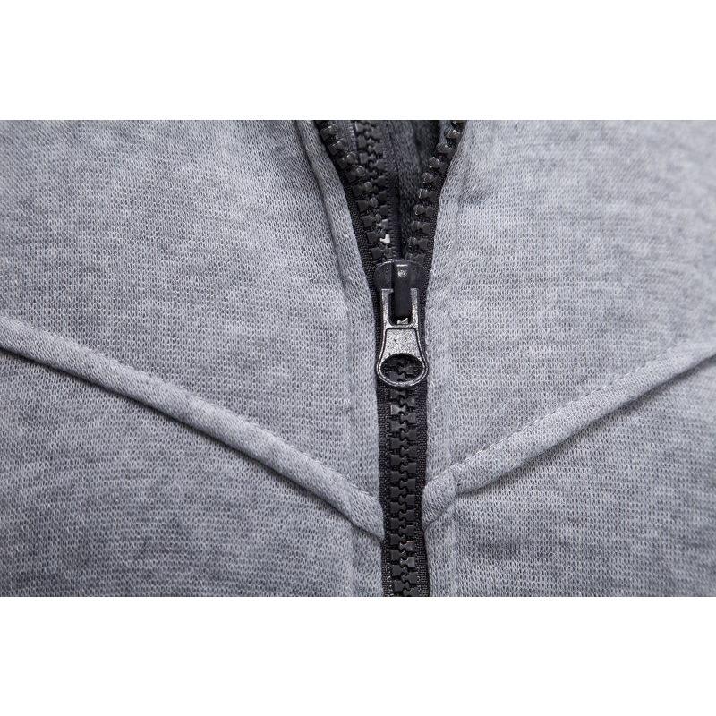 2025 Men's Fashionable Casual Two-Piece Slim-Fit Contrasting Color Hooded Cardigan Jacket