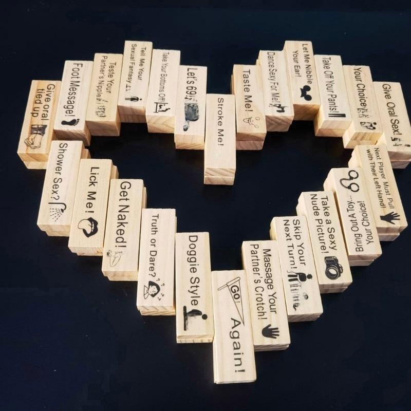 48PCS Explosive Block TowerJengaGame Color couple dating building block Stacking music dating building block