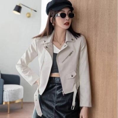 Autumn and Winter New Women's Leather Jacket Slim Fashion