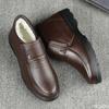 Winter Men's leather Shoes High top casual cotton Boots Wool warm comfortable shoes Fashion light Male boots Botas Homme