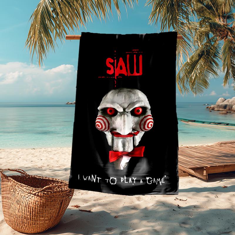Saw Movie Fashion Beach Towel: Ideal for Summer Adventures Soft, absorbent and quick drying suitable for swimming and bathing