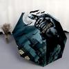 1pc Batman Full Moon Automatic Folding Umbrella - Compact 8-Rib Design, Durable Plastic & Iron1159L
