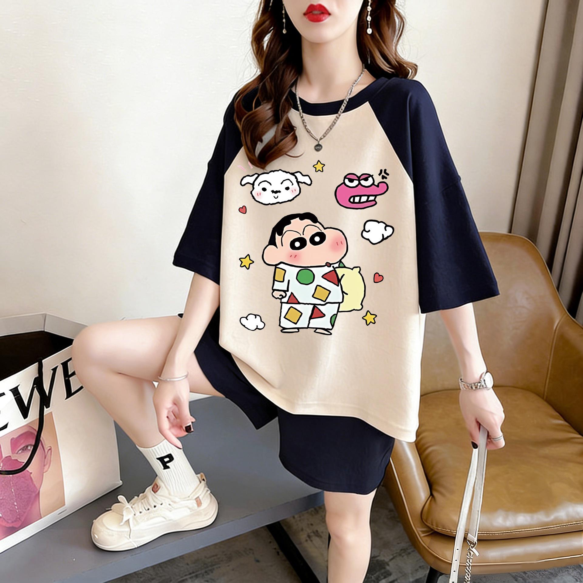 

Women s Pure Cotton Raglan Short Sleeve T-shirt - Casual, Loose Fit, Perfect for Junior High Students, Summer 2026 Collection L