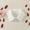 Schwarz Weiß Falscher Kragen Spitze Floral Hochzeitskleid Accessoire Mode Dekoration Kragen