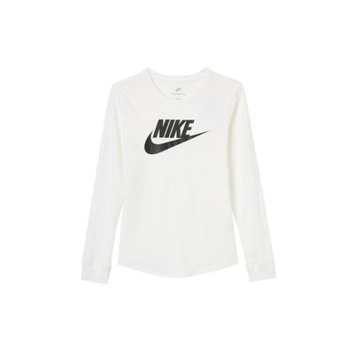 Maglione con Stampa Logo Girocollo Manica Lunga T-Shirt Top Donna Bianco FJ0442-100