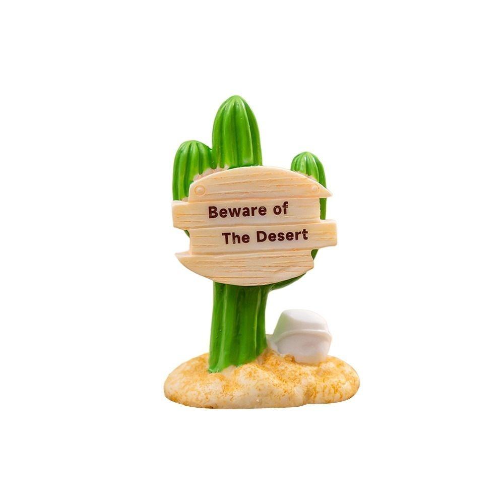 Multicolor Micro Road Signs Resin Mini Signpost Figurine Craft Miniature Road Board