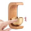 4/1PCS Wooden Wind Chimes Magnetic Brass Doorbell Wireless Jingle Bell Entrance Door Bells Hanging Pendants for Home Decoration