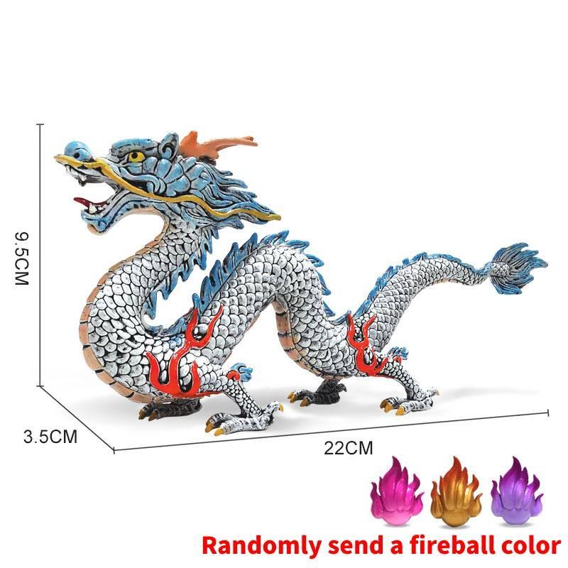 Chinesische Drachenmythologie Modell Pvc Statische Skulptur für Büro- oder Wohnzimmerausstellung