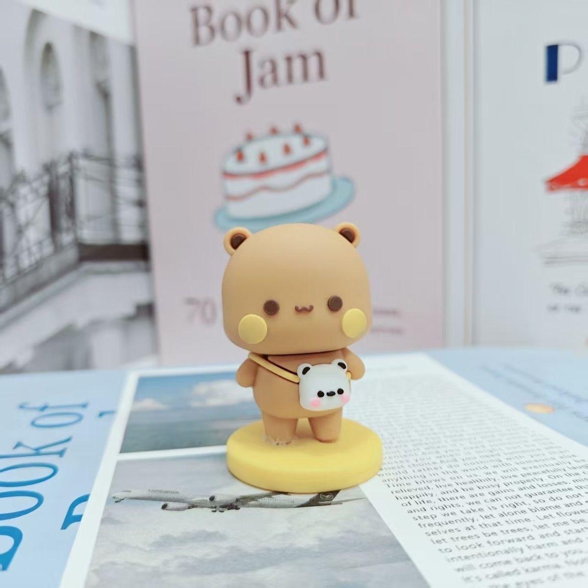 Nieuwe Bubu Dudu Kleine Rugzak Figuren Model Kawaii Panda Bureau Poppetje Auto Ornamenten Schattig Trendy Cartoon Speelgoed Verjaardagscadeau