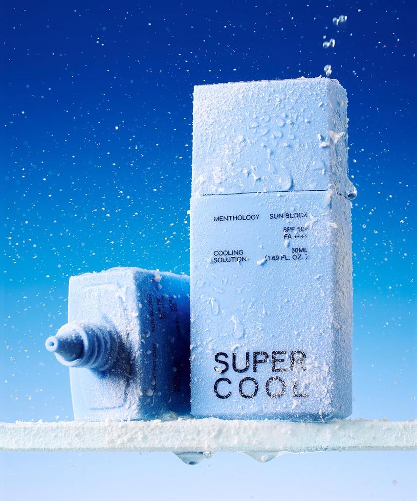 Menthology Super Cool UV No Sensitive Men and Sunblock, Protection, SPF50+ PA++++, Cooling, Soothing, Whitening, Smooth, Whitening, Moisturizing,