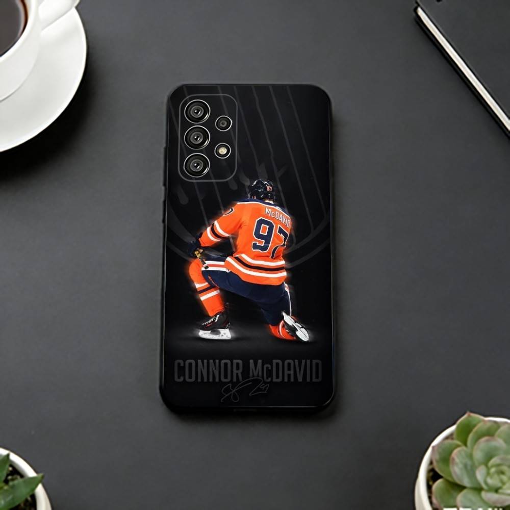 

Hockey Player Connor McDavid Phone Case For Samsung S25,S24,S21,S22,S23,S30,Ultra,S20,Plus,Fe,Lite,Note,10,Black Cover Samsung S26ULTRA
