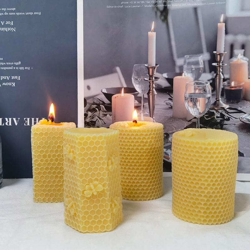 Hexagon Beehive Silicone Molds Honeycomb Candle Molds for Making Beeswax Candles Soaps Lotion Bars Bath Bombs Plaster