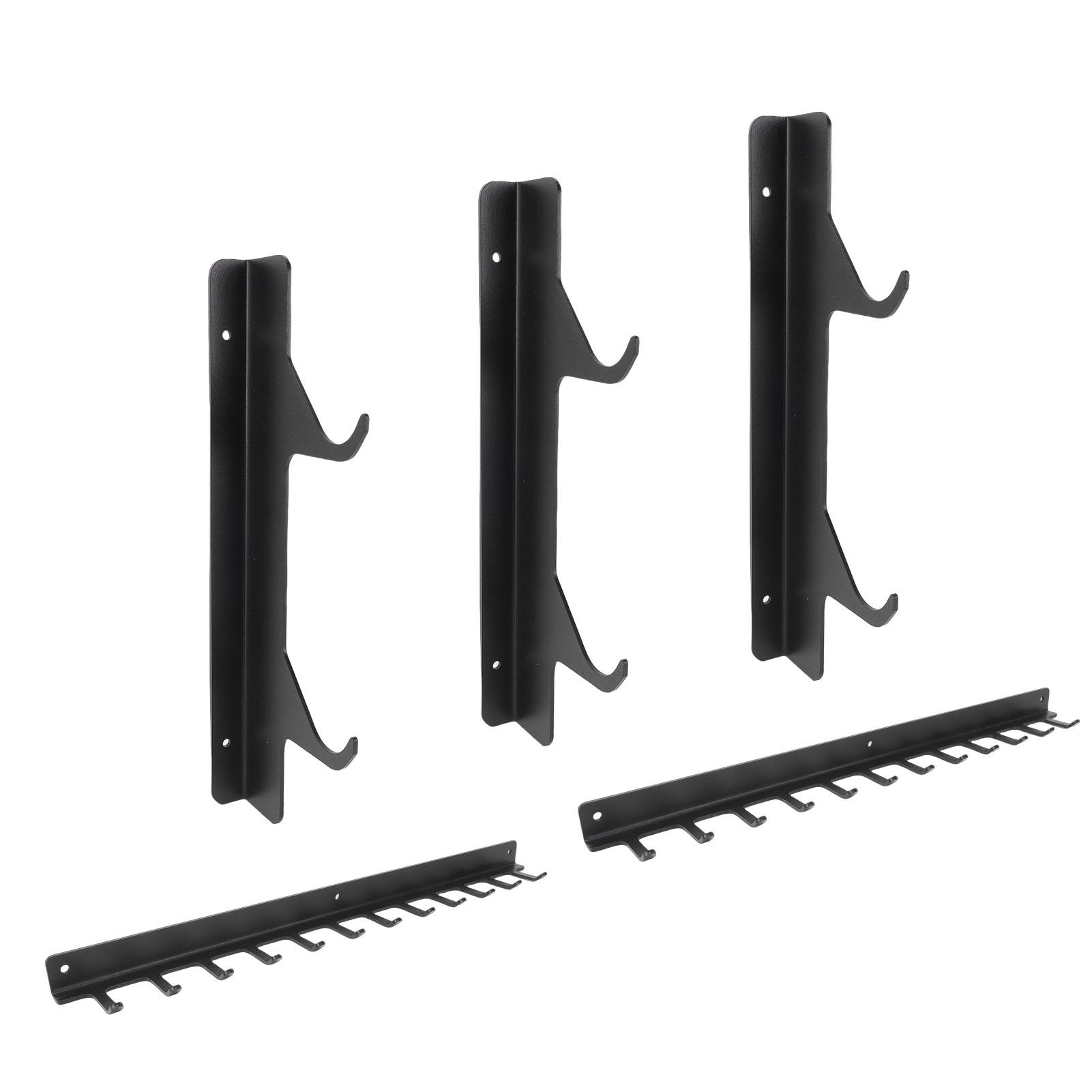Pull Down Bar Storage Rack Wall Mounted Home Gym Storage   for Workout Equipment