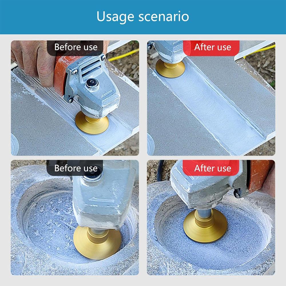 M10 Diamond Brazed Flat Grinding Head Marble Stone Countertop Tile Edge Trimming Rough Polishing Disc Angle Grinder Abrasive Pad