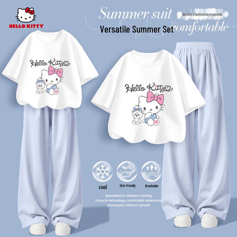 Hello Kitty Girls  Summer Cotton Short-Sleeve Set 130