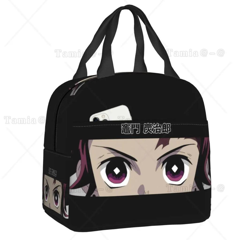 Nezuko Kamado Demon Slayer Termiczna Torba na Lunch Kimetsu no Yaiba Pojemnik na Lunch Wielokrotnego Użytku do Pracy Wielofunkcyjny Pojemnik na Jedzenie