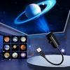 USB LED Projector Light 10 Pattern Adjustable Moon Planet Galaxy Projection Lamp Wall Decor Starry Sky Night Light Festival Gift