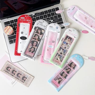 PVC Multi Stars Photo Booth Frames Gradient Colors Photo Booth Card Holder For 2x6 Inch Photo Strips 2 X 6 Bookmark Album