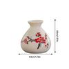 Miniaturní keramická váza v retro bílé v čínském stylu Domácí konvice na suchý led Ornament Kutilské dekorace Miniatury váza na květiny Řemeslné dárky