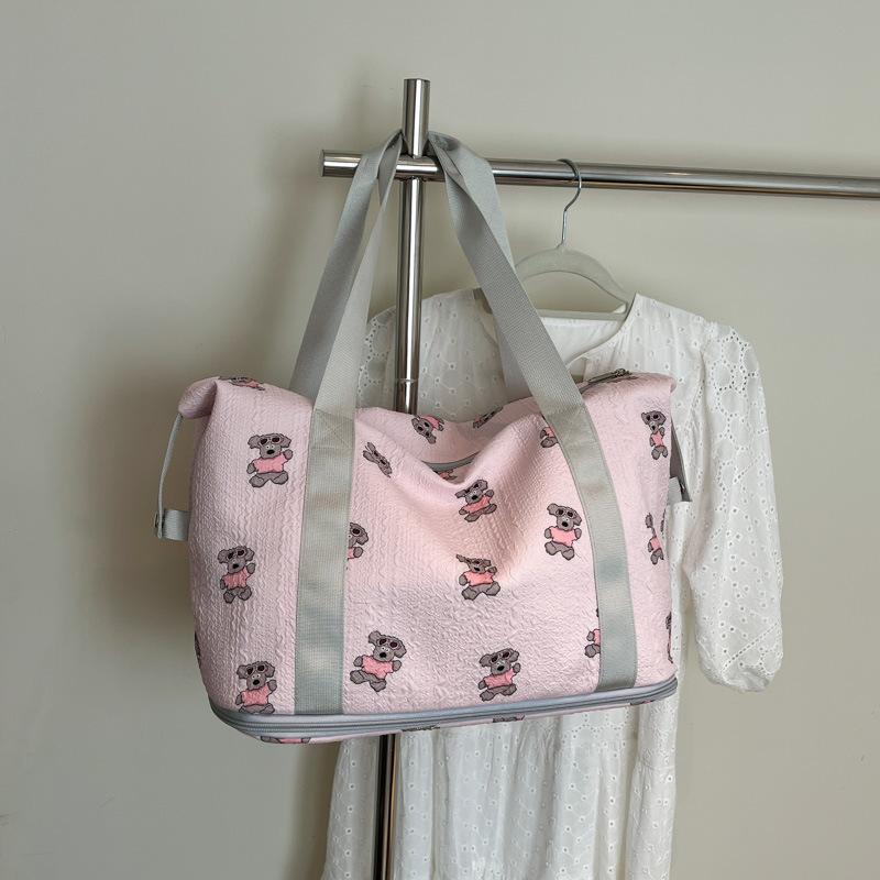Foldable Portable Short Trip Bag Cute Business Trip Large Capacity Luggage Student Birth Bag Hand Shoulder Bag