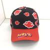 Naruto Mascot Anime Toys Naruto Uchiha Family Red Cloud Cartoon Emblem Hat Embroidered Cotton Baseball Cap Fashion Hat Gifts