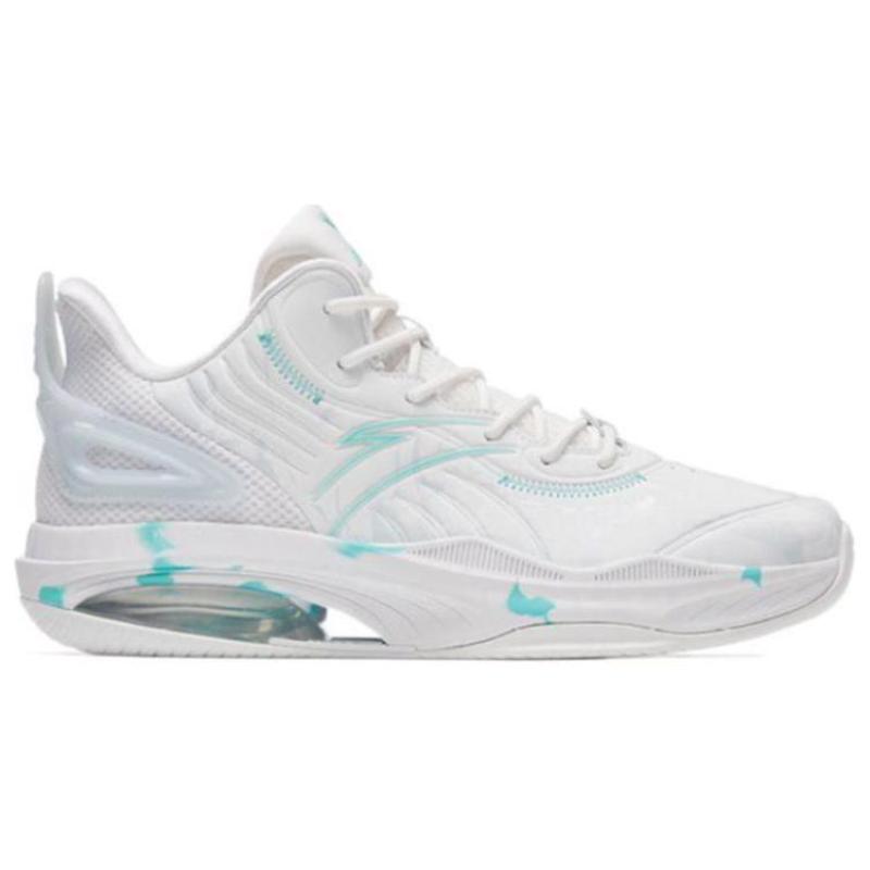 Anta KT3 KT Textile, Synthetic Leather Slip Resistant Abrasion Resistant Low top Basketball Shoes Men's White Blue Sneakers 112311605-1