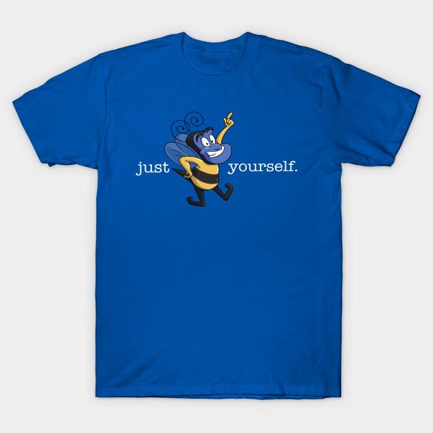 

Men Black Print T-shirt Bee Yourself No-Cut Transfer Paper Print Cotton Tshirt 2XL королевский синий