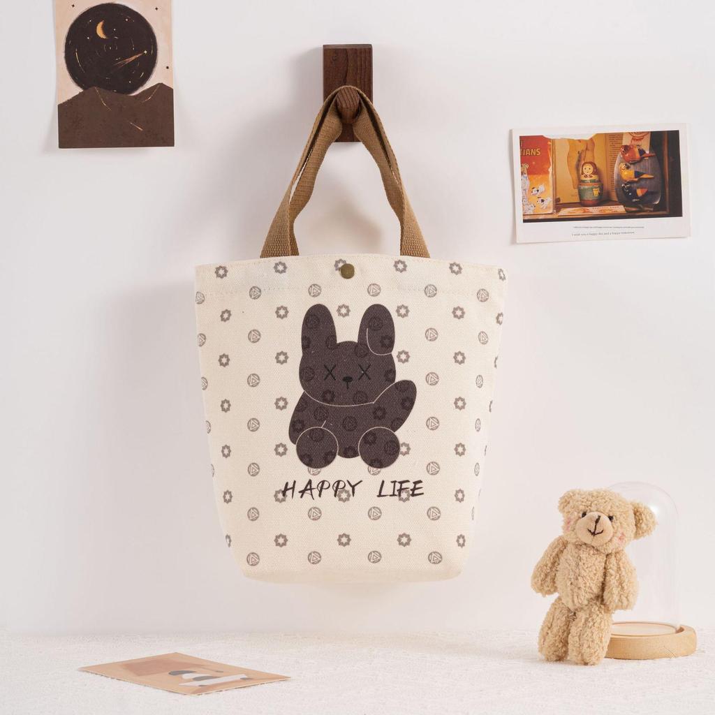 Luxuriöse Tragetasche aus Canvas mit Cartoon-Motiv – großes Fassungsvermögen, Geburtstagsgeschenk für Babys und Kinder