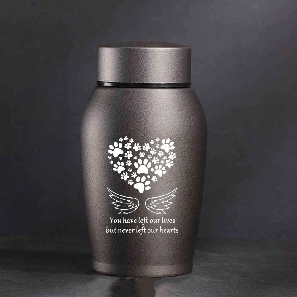 Sealed Pets Cremation Urn Pet Paw Print Dog Cat Cremation Urns Memento Burial Holder  Ashes Storage