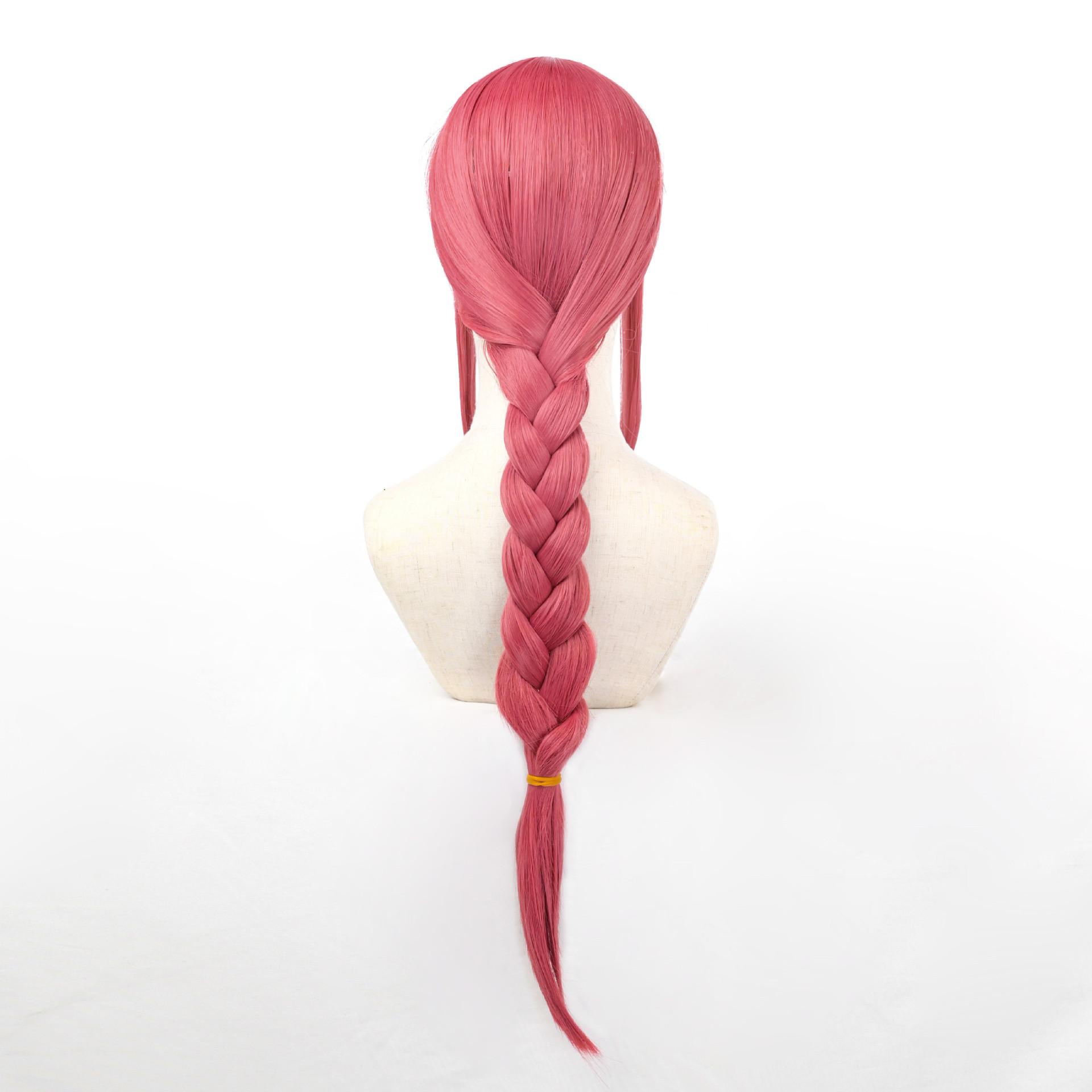 

Аниме Универсальный Косплей Парик, Розово-Красный, Коса, Накладные Волосы для Лица