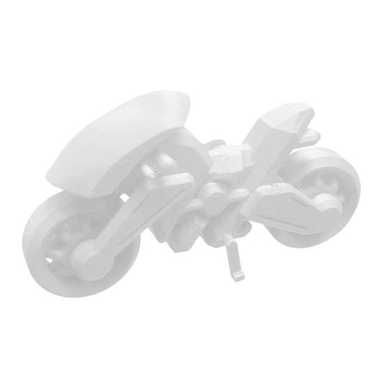 

3D Printed Motorcycle Figurine Movable Wheels Mini Desktop Ornament Sci-Fi Design Stress Relief Toy Creative Gift for Friends Home Office Decor белый