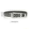 Personality PU Leather Rhinestone Belts Y2K Blingbling Rivet Belt Hollow Black Women Waistband Women
