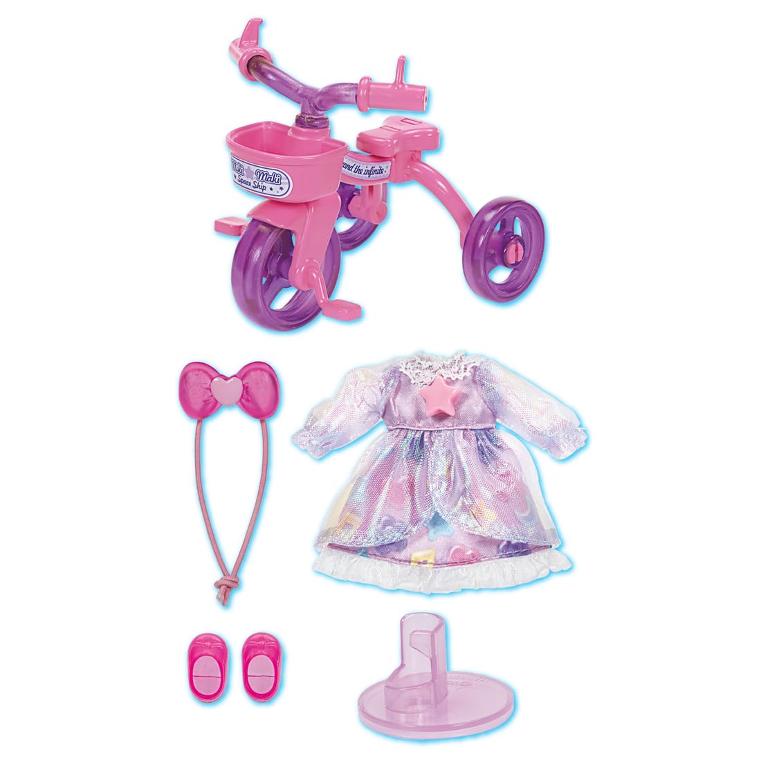 Takara Tomy Licca-chan Dress LW-21 Miki-chan and Maki-chan Gummy Dress Rickshaw Set Dress-up Toy Ages 3 and Up
