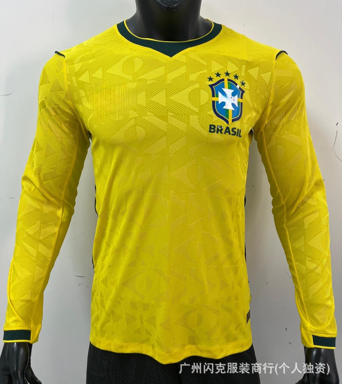 26-27 New World Cup Player Edition Long Sleeve Brazil England Argentina France Football Jerseys S