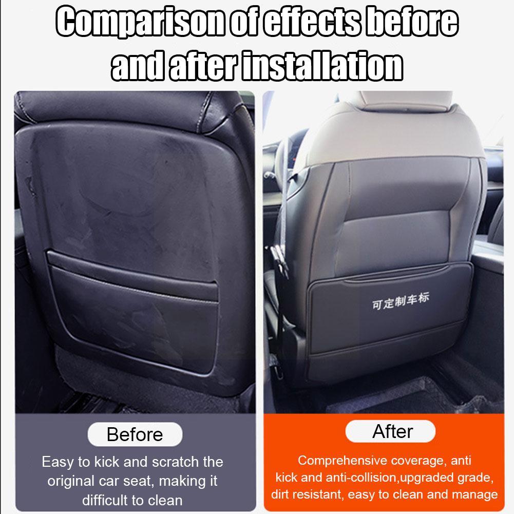 PU Leather Anti-Child-Kick Pad Car Back Seat Protector Seat Mud Car Pad Universal Anti Protection Auto Dirt Product with St Z3J4