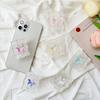 Ins Style Small Fresh Phone Airbag Holder Transparent Square Colored Butterfly Extendable Girly Heart Desktop Support