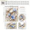 1/3/4pcs Blue Tulip Shower Curtain Bath Set with Bath Mat, U-Shaped Mat & Toilet Lid Cover - Elegant Botanical Bathroom Decor,