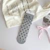 Female Spring and Summer Thin Style Bow Lace Polka Dot Preppy Style All Build Mesh Tube Stack Socks