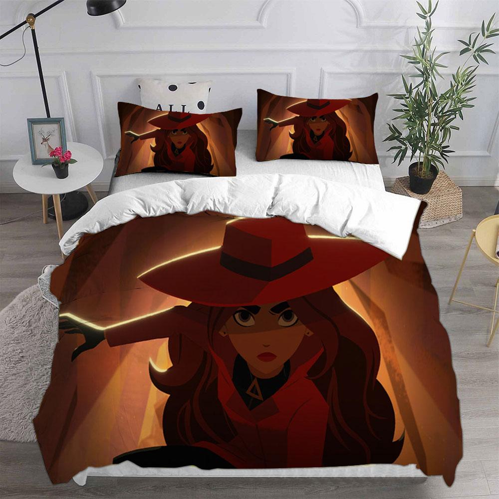Carmen Sandiego Bedding Sets Bed Cover Comforter Duvet Cover Pillow Case 2-3 Pieces Sets Kids Adult Bedroom Decor