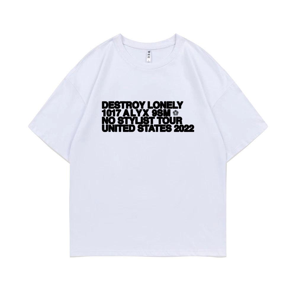 

Футболка с принтом рэпера Destroy Lonely Alyx мужская большого размера Cotto L белый