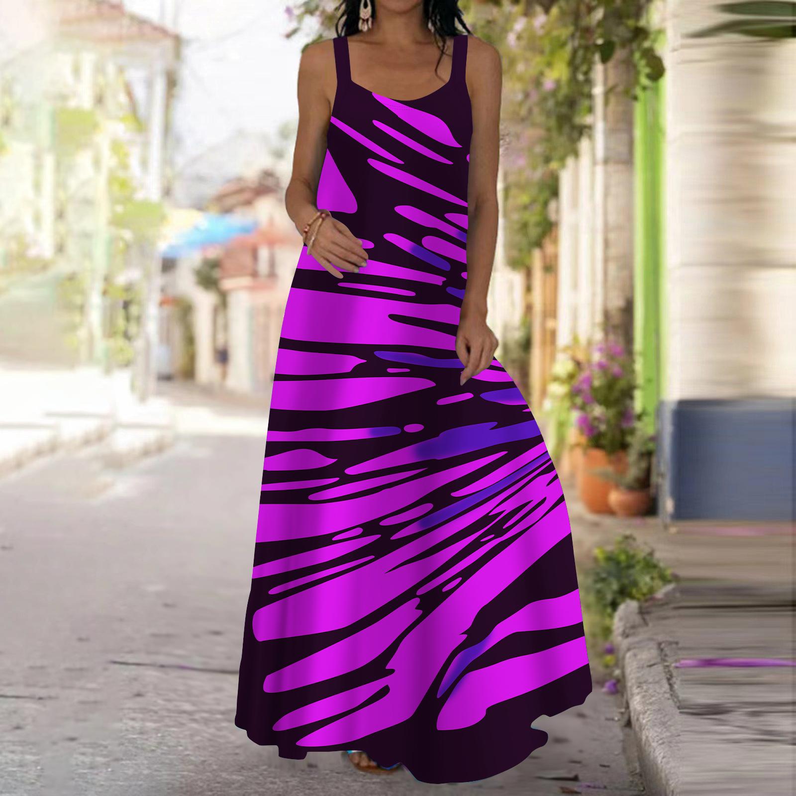 

Женское платье-комбинация, длинное платье, платье с принтом граффити, весна и лето, V-образный вырез, для отдыха и отпуска 8XL фиолетовый