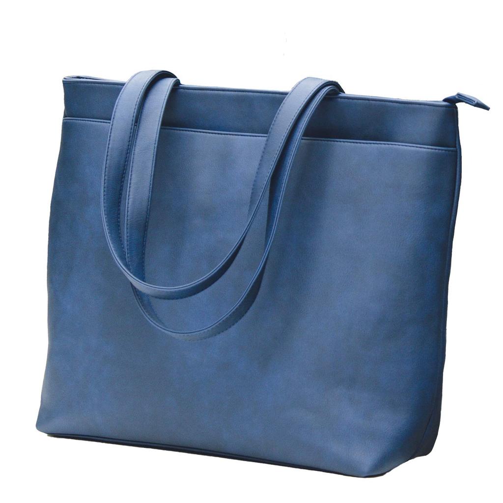 RATOM Large Capacity Tote Bag Work or Casual Women's (For Use, Freestanding) (Navy)