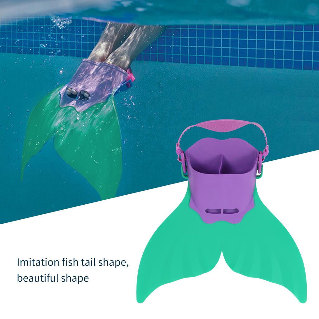 Pinne da Nuoto da Sirena per Bambini Pinne Monolitiche a Coda Un Pezzo per Bambini