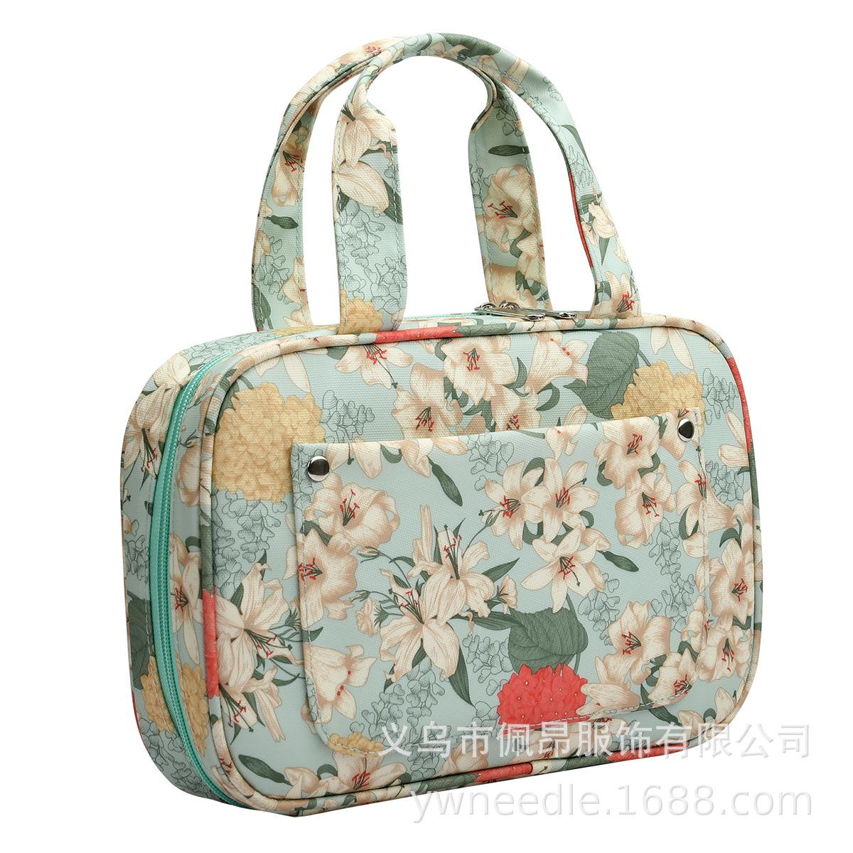 

2022 Knitting Tools Yarn Storage Bag Handbag Green Lily Crochet Bag Oxford Cloth Storage Bag зелений